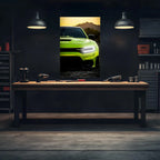Modern Muscle Car Neon Wall Art - UV Printed LED Plexiglass Sign for Garage, Man Cave & Racing Fans - Adjustable Light and Free Shipping Peony Atelier