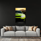 Modern Muscle Car Neon Wall Art - UV Printed LED Plexiglass Sign for Garage, Man Cave & Racing Fans - Adjustable Light and Free Shipping Peony Atelier