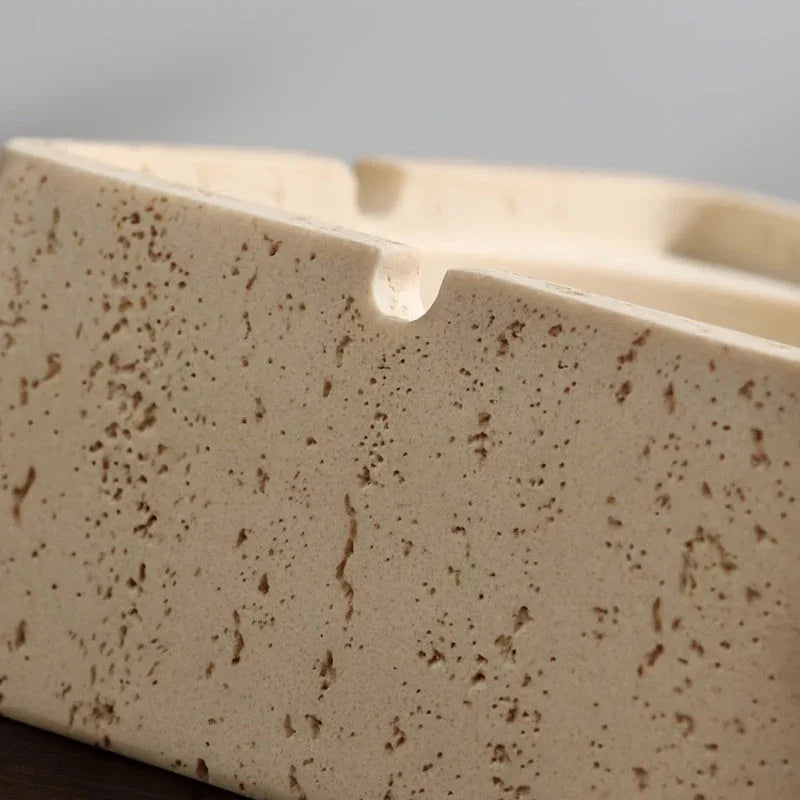 Modern Resin Ashtray with Lid - Rectangular, Durable & Stylish for Home or Office Decor, Perfect for Holding Cigarettes and Ash, Office Decor Accessory | Minimalist Design | Smooth Finish, Cigarette Holder House Of Avana