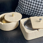 Modern Resin Ashtray with Lid - Rectangular, Durable & Stylish for Home or Office Decor, Perfect for Holding Cigarettes and Ash, Office Decor Accessory | Minimalist Design | Smooth Finish, Cigarette Holder House Of Avana