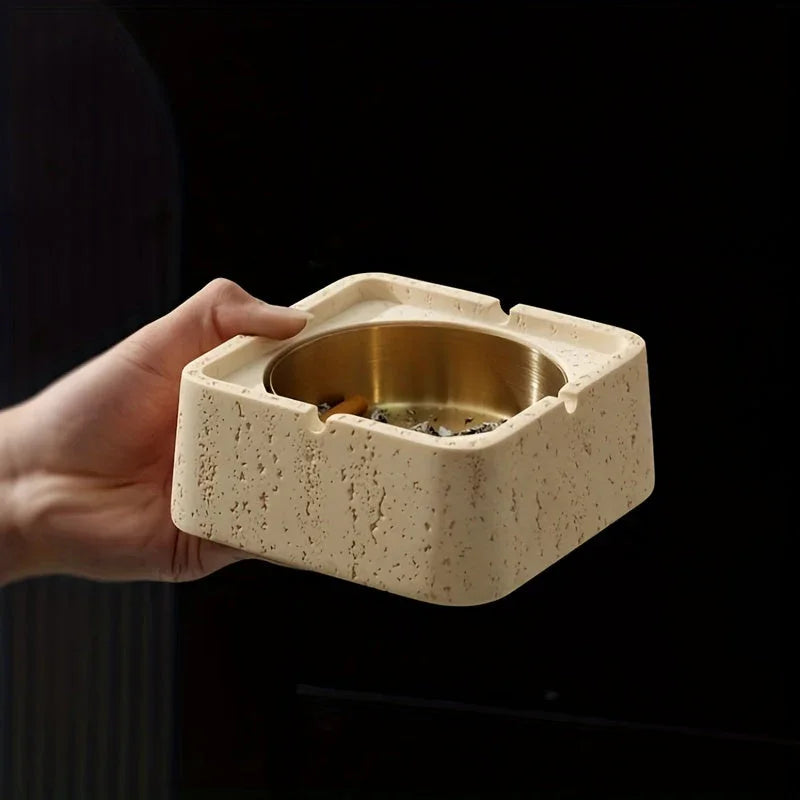 Modern Resin Ashtray with Lid - Rectangular, Durable & Stylish for Home or Office Decor, Perfect for Holding Cigarettes and Ash, Office Decor Accessory | Minimalist Design | Smooth Finish, Cigarette Holder House Of Avana