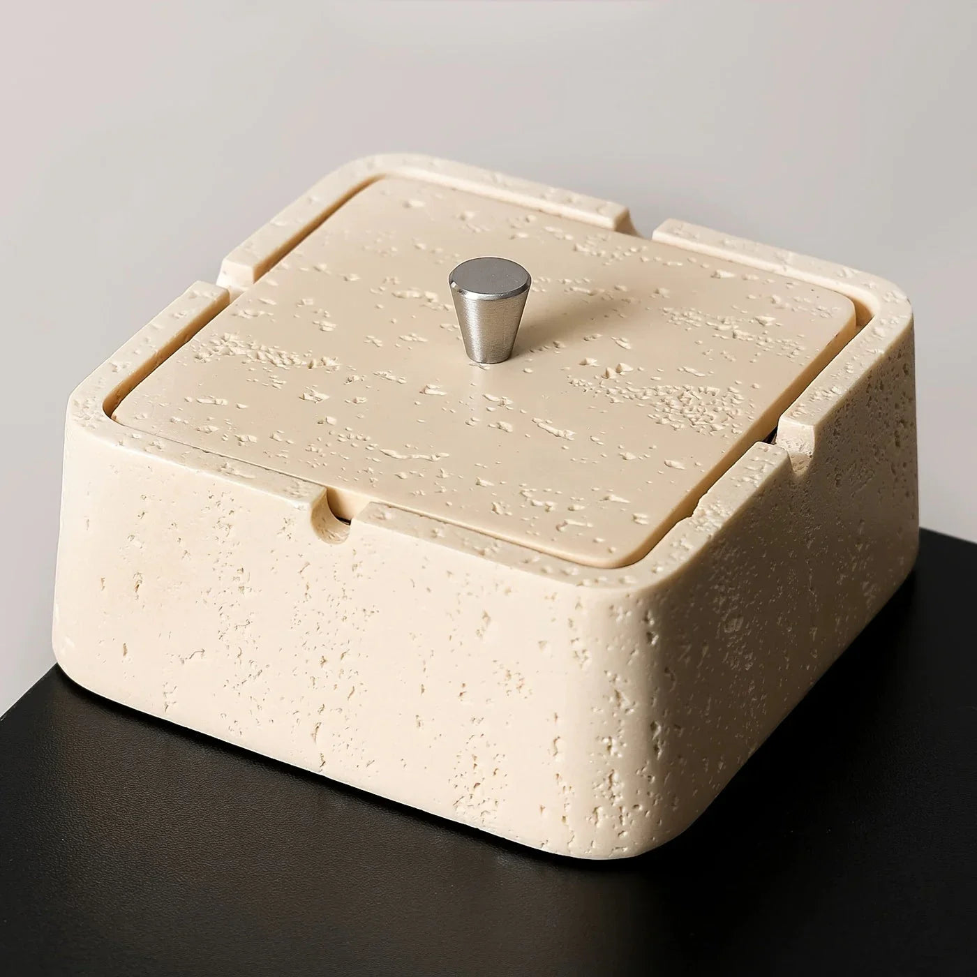 Modern Resin Ashtray with Lid - Rectangular, Durable & Stylish for Home or Office Decor, Perfect for Holding Cigarettes and Ash, Office Decor Accessory | Minimalist Design | Smooth Finish, Cigarette Holder House Of Avana