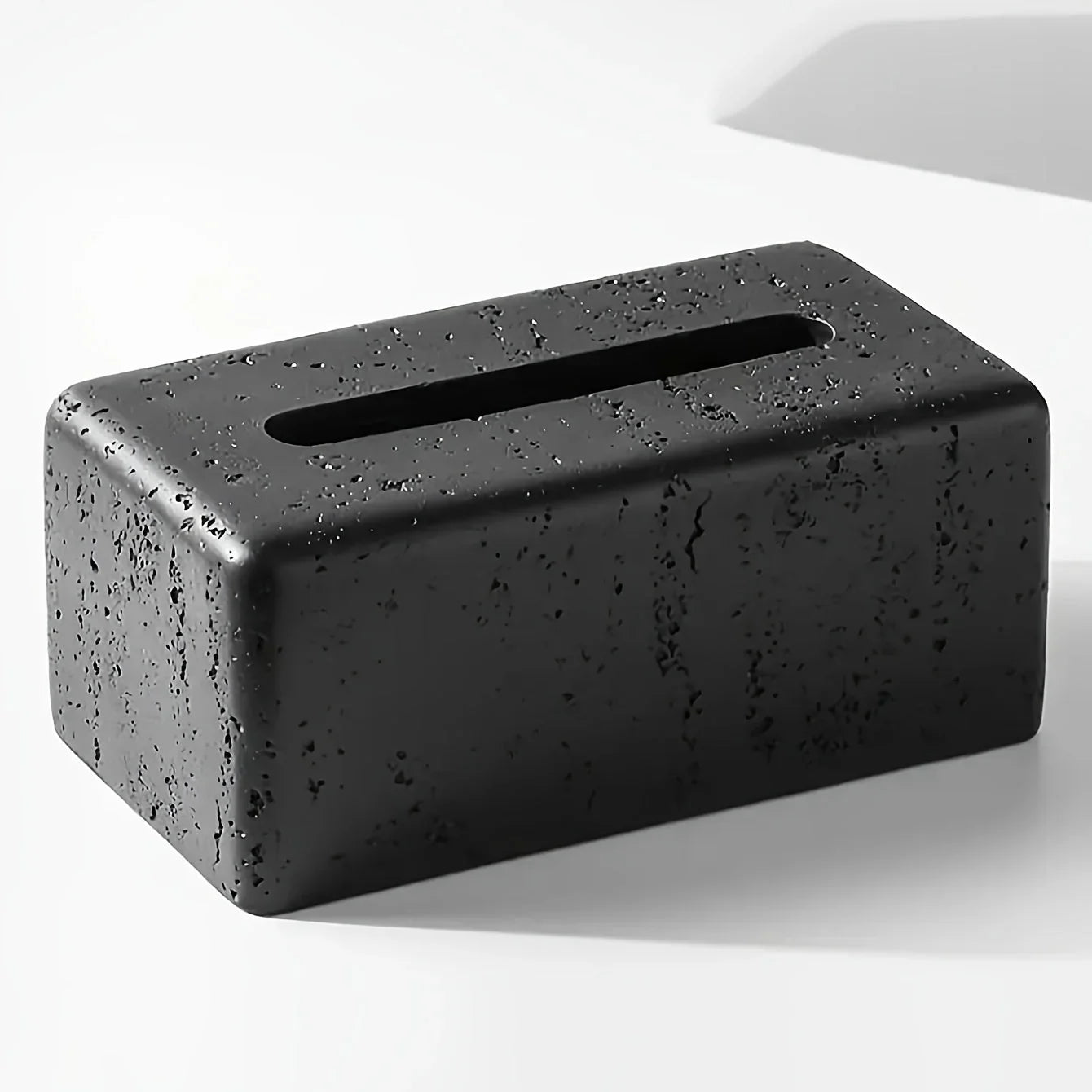 1pc Resin Modern Tissue Box Holder, 8.66" x 4.72" Rectangular Artistic Faux Stone Design Paper Towel Holder, Suitable for Home and Bathroom Decor, Bedroom and Living Room Tabletop Storage, Office Home Decor House Of Avana