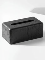 1pc Resin Modern Tissue Box Holder, 8.66" x 4.72" Rectangular Artistic Faux Stone Design Paper Towel Holder, Suitable for Home and Bathroom Decor, Bedroom and Living Room Tabletop Storage, Office Home Decor House Of Avana