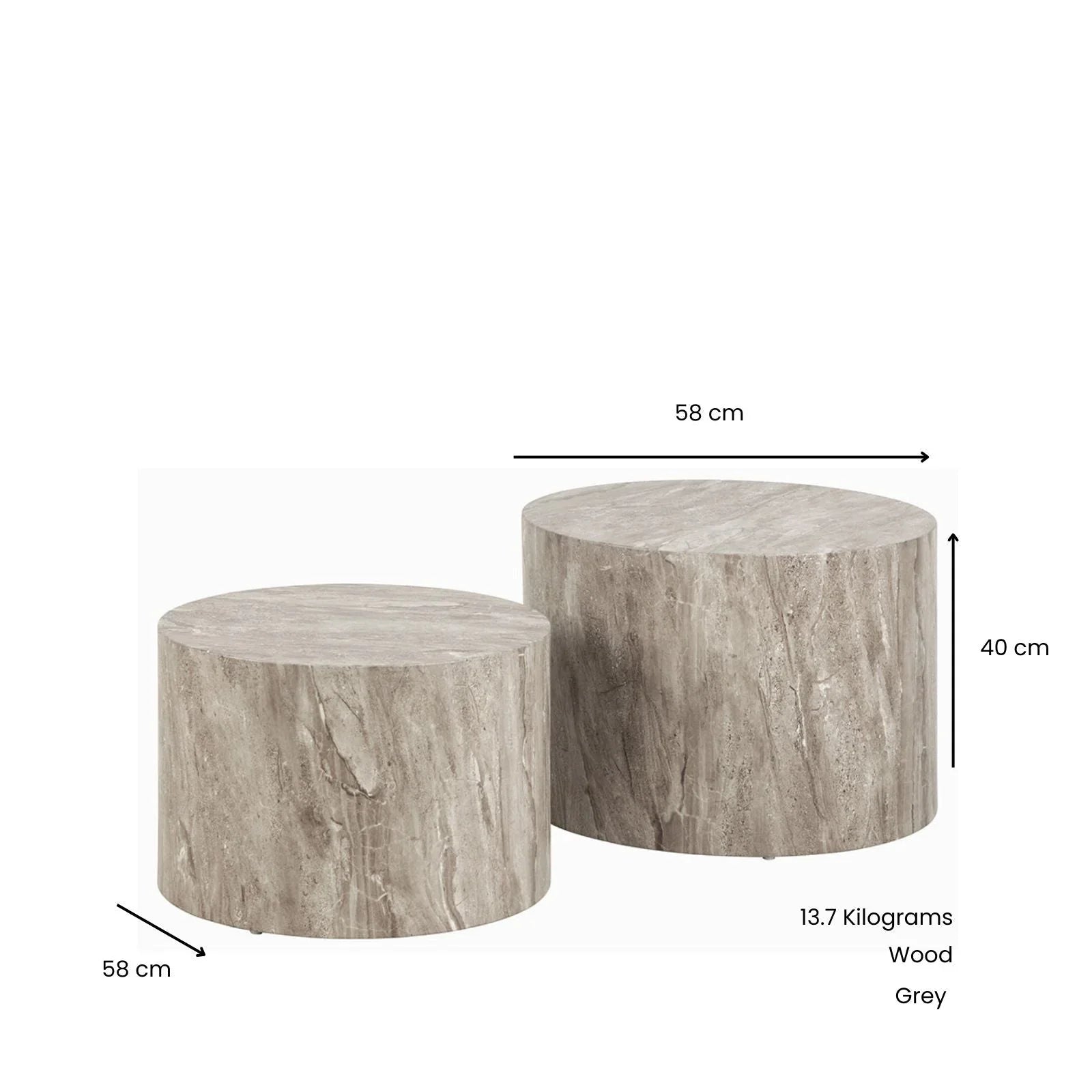 Dice Round Coffee Table Set House Of Avana