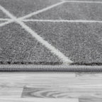 Modern Rug Stella Geometric Design - Grey White RugYourHome