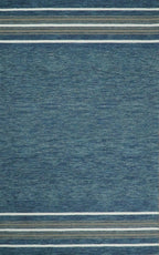 Modern Solid Design Blue Hand Tufted Wool Area Rug