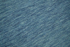 Modern Solid Design Blue Hand Tufted Wool Area Rug