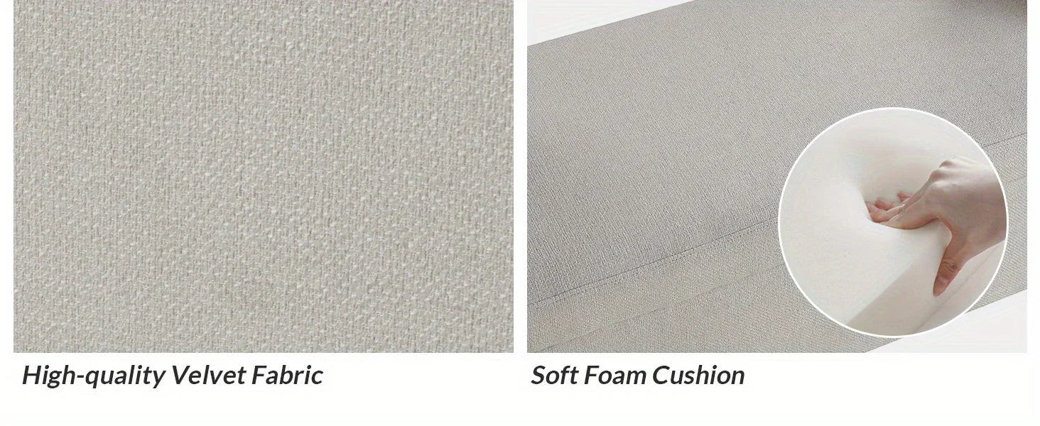 [Modern Storage Ottoman] Comfy Modern Storage Ottoman Bench with Throw Pillows - Metal Leg Bedroom Bench for End of Bed, Entryway - Mustard House Of Avana