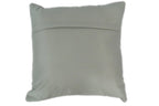 Modern Stripes Ivory and Gray Genuine Leather Accent Pillow, Cushion | PL17 The Rug Decor