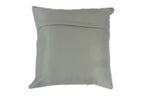 Modern Stripes Ivory and Gray Genuine leather Pillow with Insert, Cushion | PL16 The Rug Decor