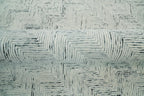 Modern Style Hand Tufted Blue and Ivory Area Rug
