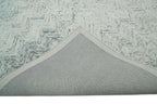 Modern Style Hand Tufted Blue and Ivory Area Rug
