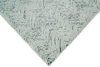Modern Style Hand Tufted Blue and Ivory Area Rug