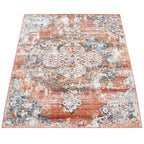 Modern Vintage Rug Oriental Look Abstract Red Blue White RugYourHome