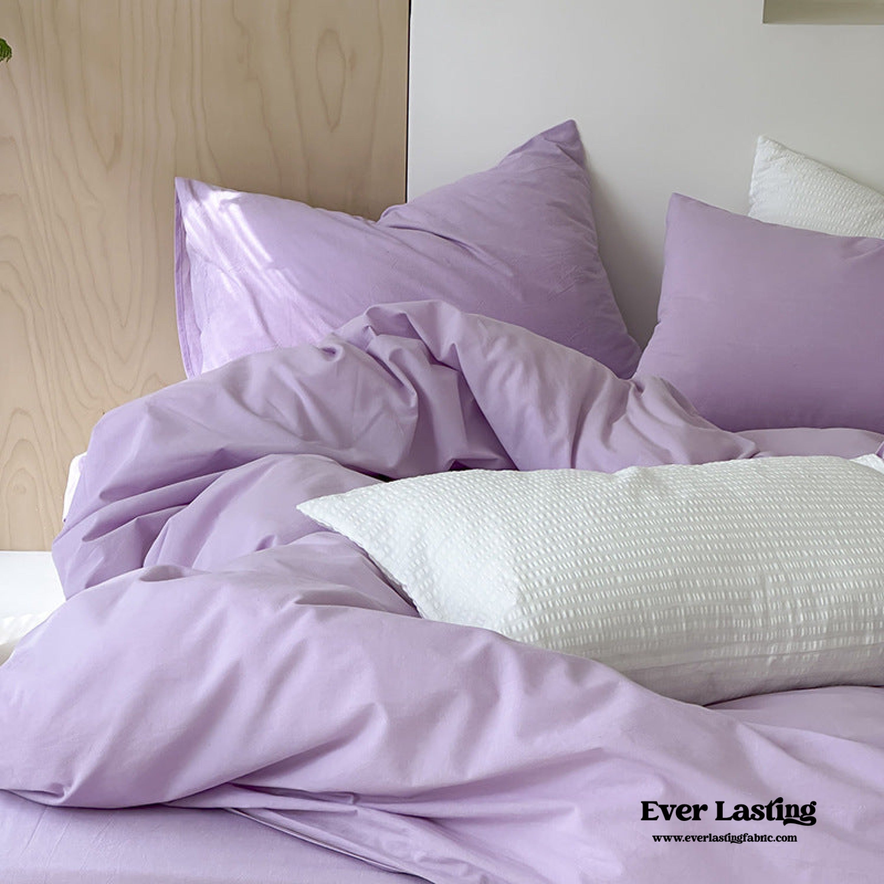 Modern Washed Cotton Bedding Set / Black Ever Lasting