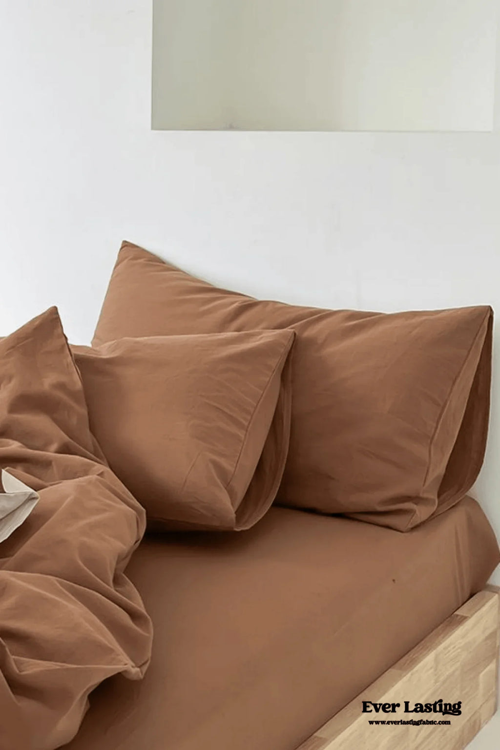 Modern Washed Cotton Bedding Set / Black Ever Lasting