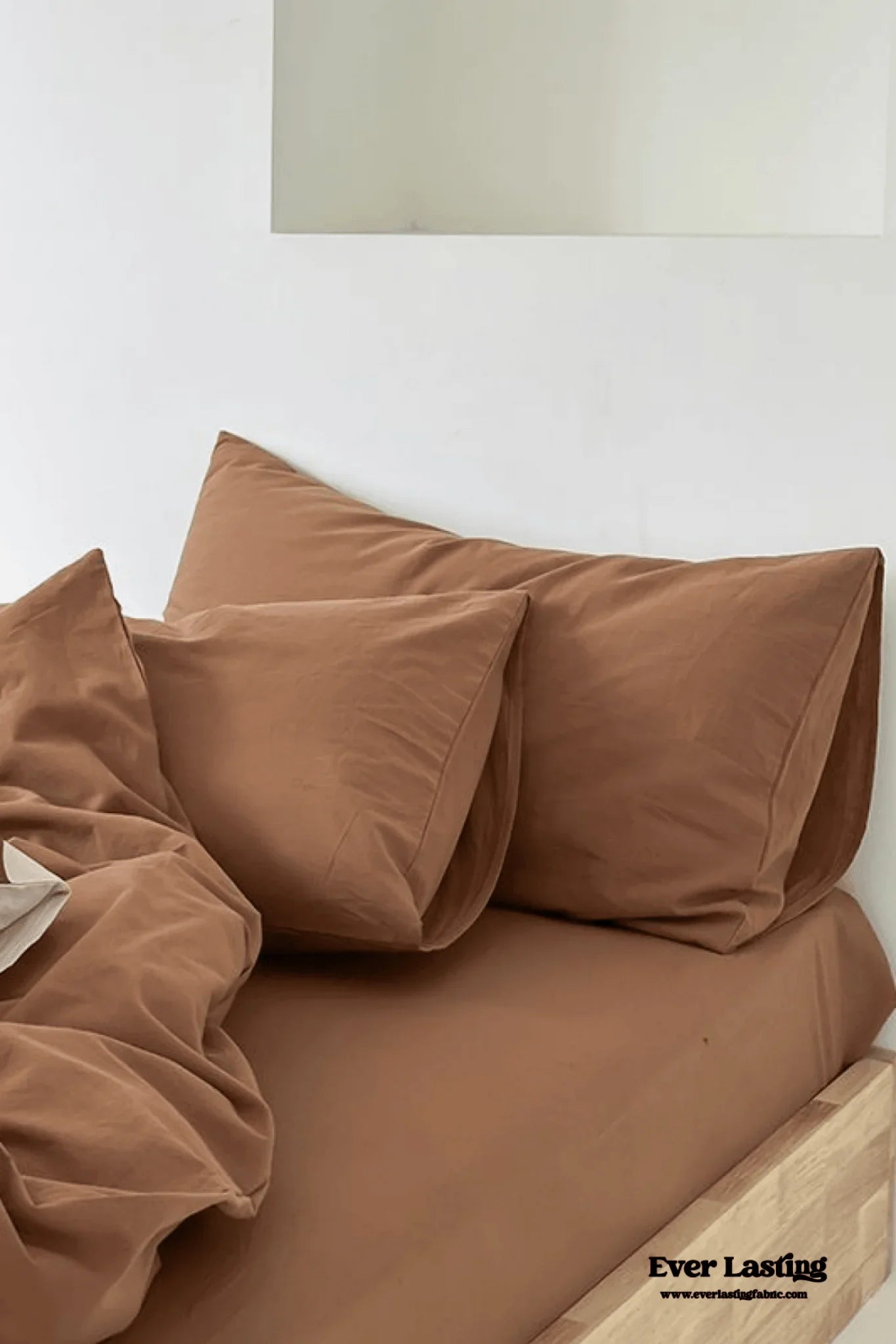 Modern Washed Cotton Bedding Set / Black Ever Lasting