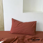 Modern Washed Cotton Bedding Set / Black Ever Lasting