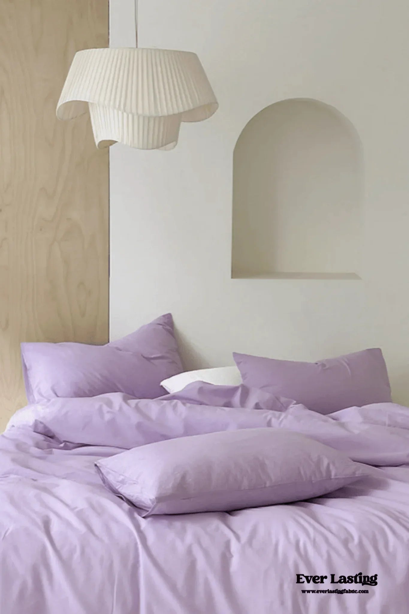 Modern Washed Cotton Bedding Set / Green Ever Lasting