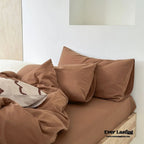Modern Washed Cotton Bedding Set / Purple Ever Lasting