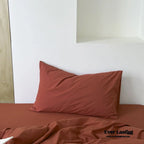 Modern Washed Cotton Bedding Set / Purple Ever Lasting