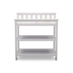 Modern White Baby's First 2 Shelf Changing Table with Wheels