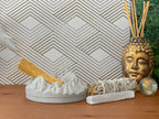 Modern Wooden Burner - Mountain Style Palo Santo Holder, back view - House Of Avana