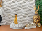 Modern Wooden Burner - Mountain Style Palo Santo Holder, side view - House Of Avana