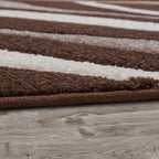 Area Rug Madeira Modern Wave Pattern - Brown Beige RugYourHome