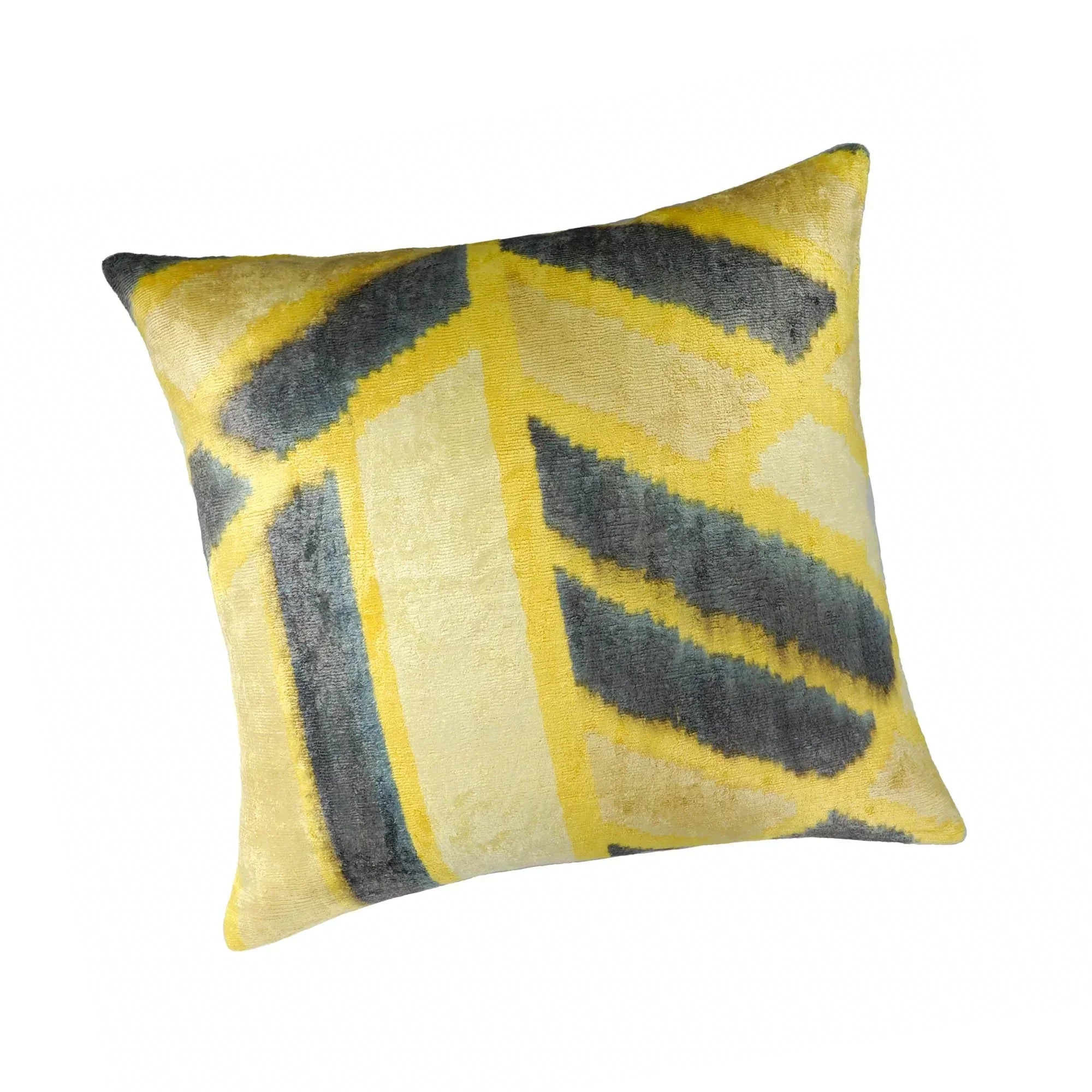 Mohawk Silk Velvet Ikat Throw Pillow Cover X 20, back view - House Of Avana