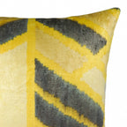 Mohawk Silk Velvet Ikat Throw Pillow Cover X 20, side view - House Of Avana
