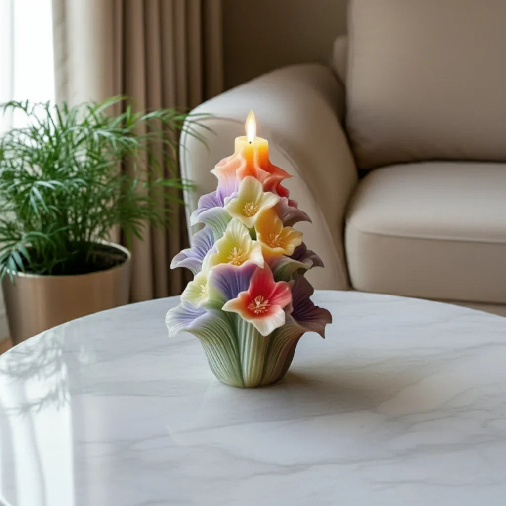 3D Floral Bouquet Mold with Layered Petals - Candle, Resin, Plaster, Soap Crafting - Reusable Silicone Casting Mold for Wedding, Home Decor, Birthday Party Centerpieces - Easy Release & Long-Lasting Floral Arrangement Mold, C House Of Avana [[SKU:HOA-MSC-001]]