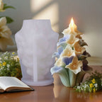 Mold - 3d Floral Silicone, angled view - House Of Avana