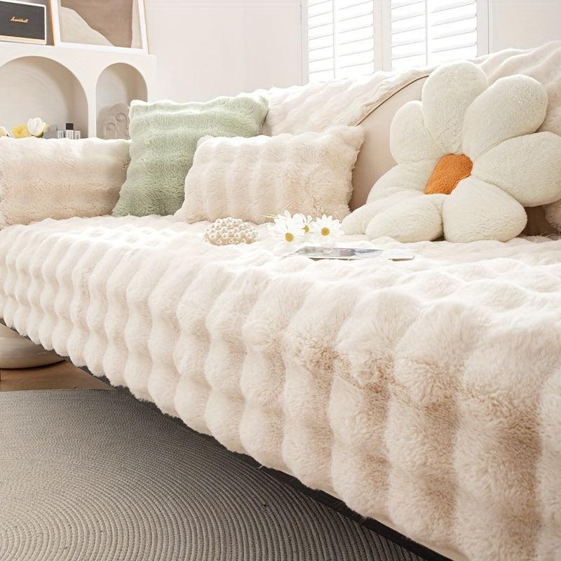 Molly Mutt Couch Cover - Soft, Cozy, and Non-Slip Plush Sofa Protector topspet