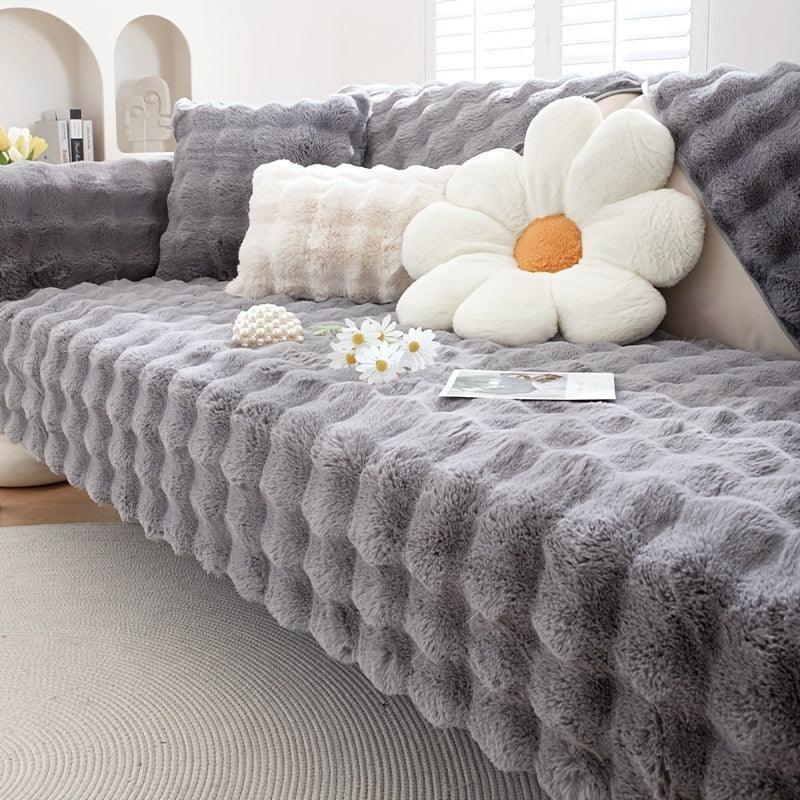 Molly Mutt Couch Cover - Soft, Cozy, and Non-Slip Plush Sofa Protector topspet