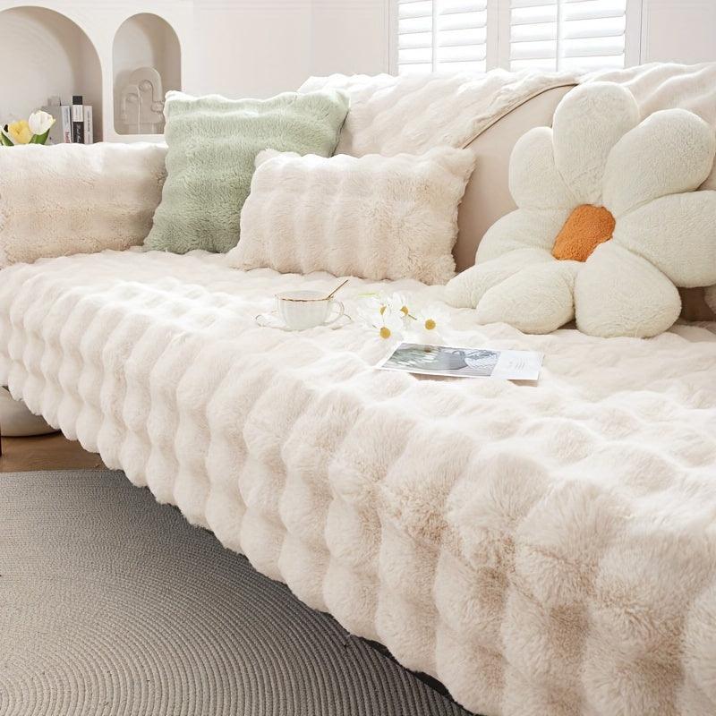 Molly Mutt Couch Cover - Soft, Cozy, and Non-Slip Plush Sofa Protector topspet