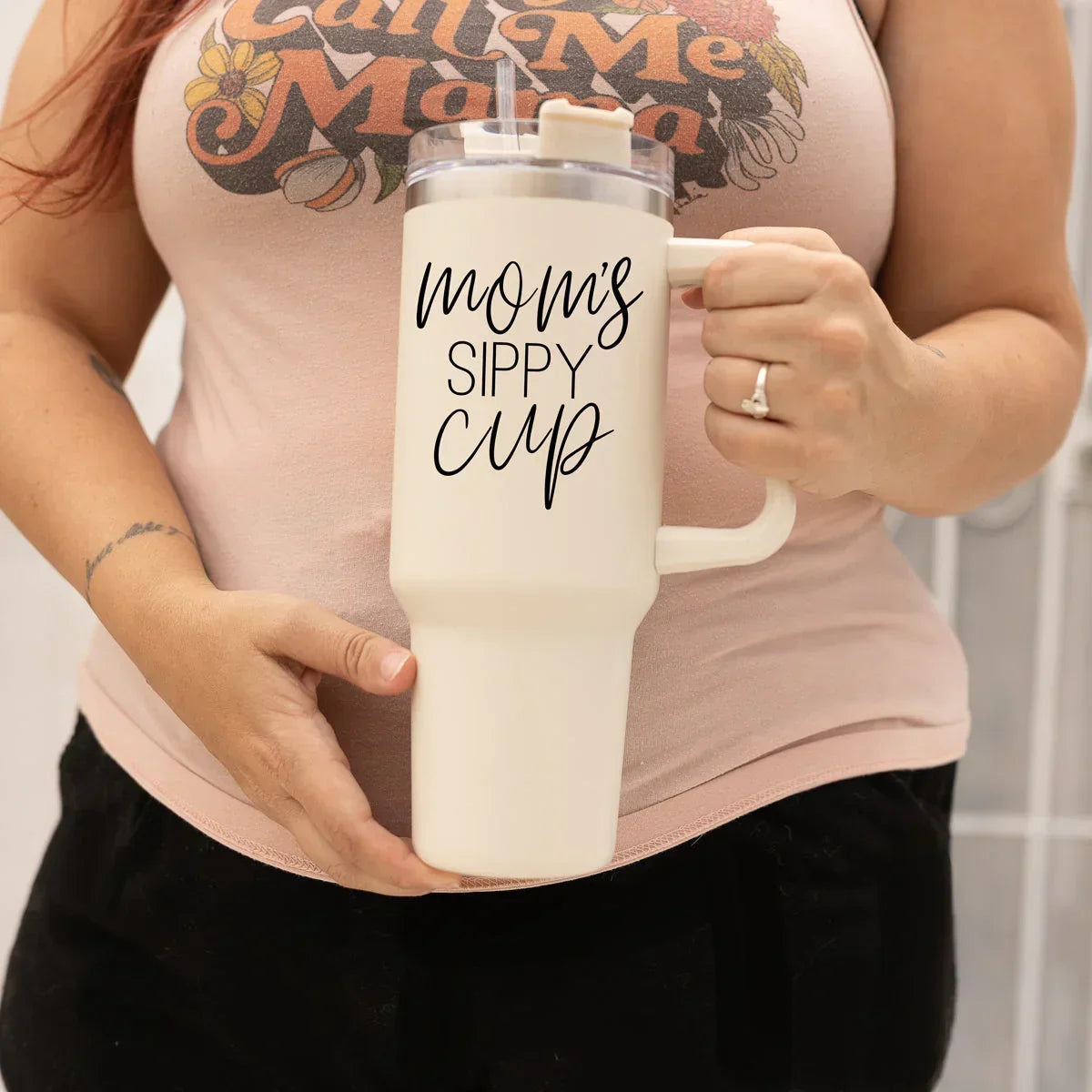 Mom's Sippy Cup 40oz Gia Roma