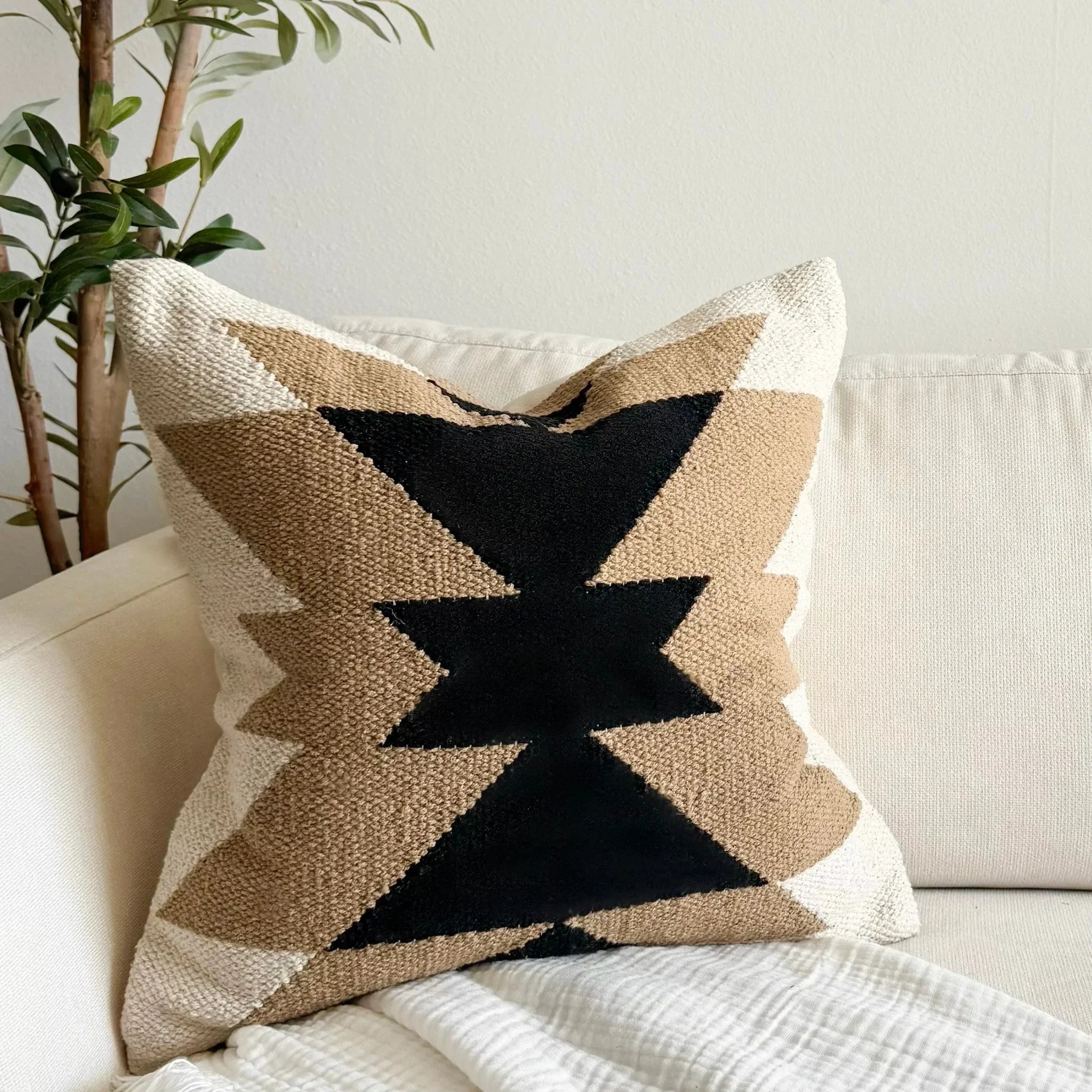 Montana Pillow Cover – Neutral Modern Textured Accent Pillow