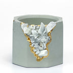 Moonstone Geode Planter Natural Stone Indoor Decorative Pot, detail shot - House Of Avana