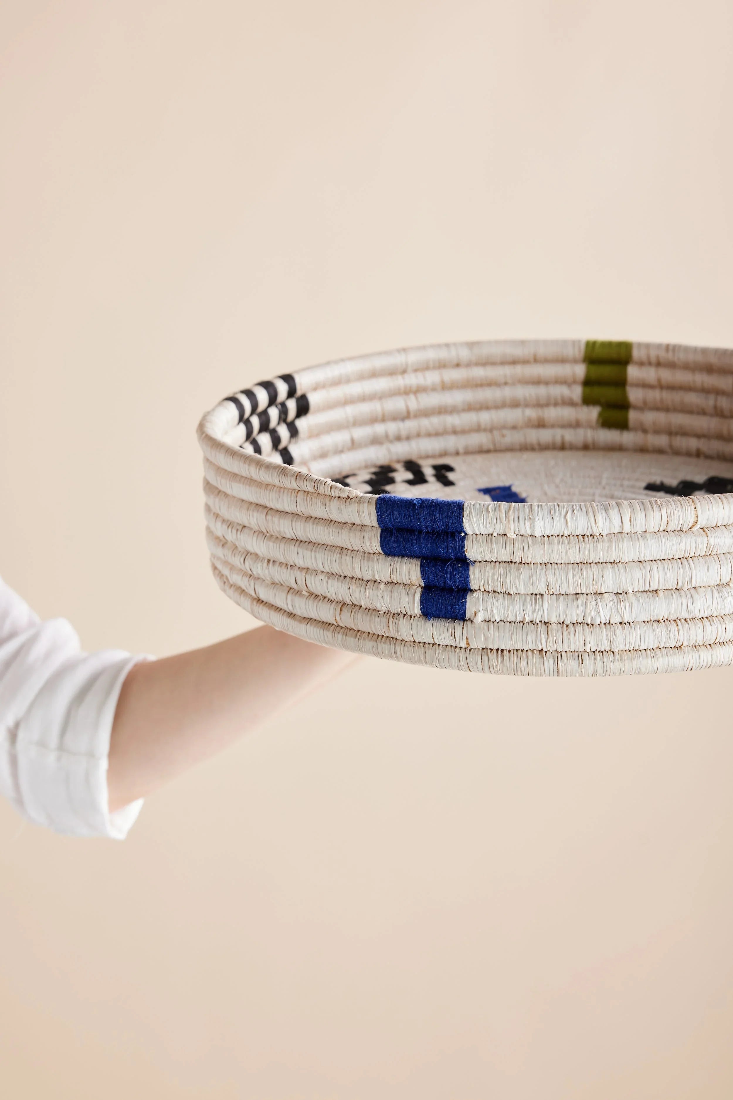 Mosaic Woven Nesting Tray Kanju Interiors