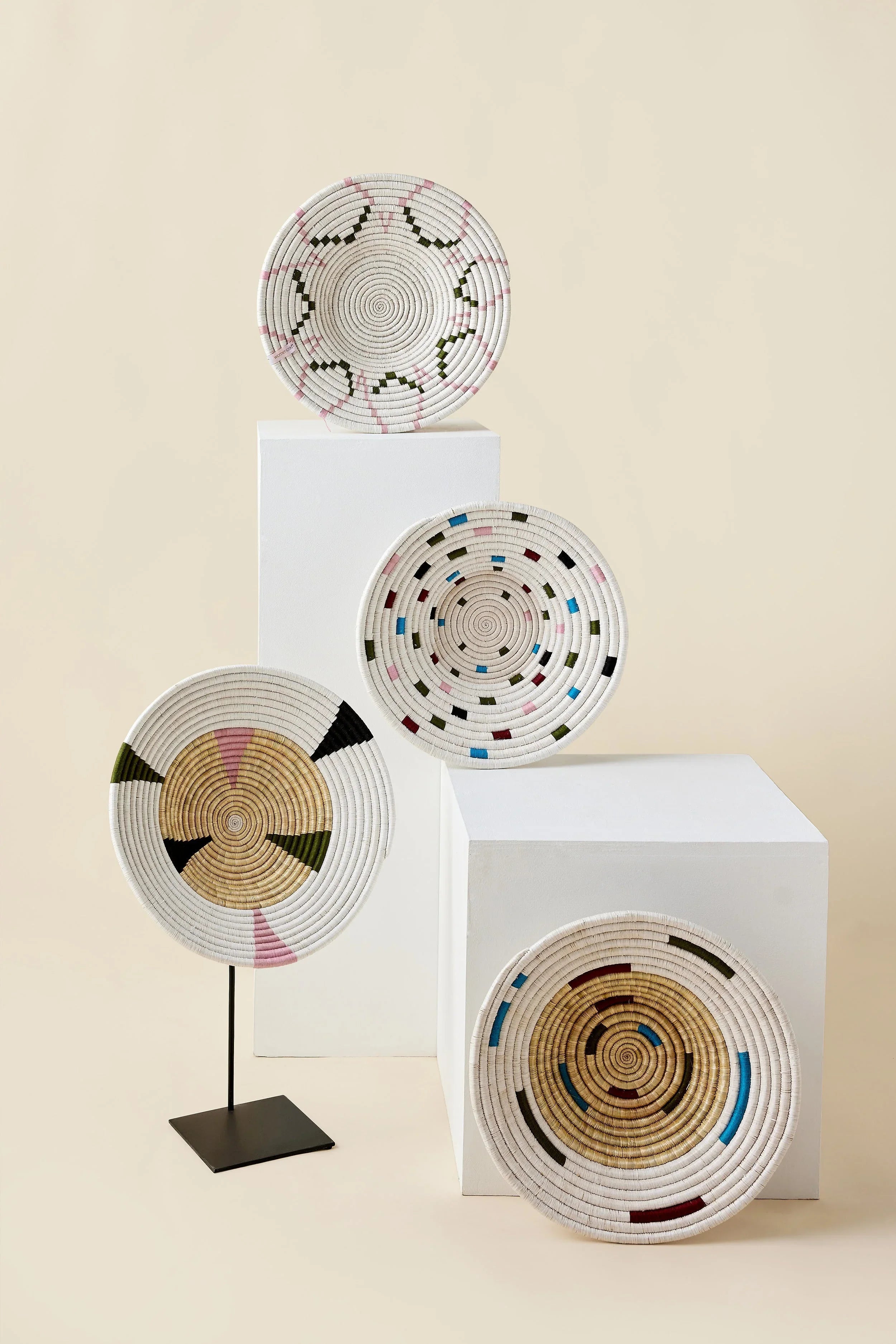 Mosaic Sunburst Wall Basket Kanju Interiors