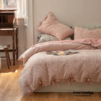 Mother Earth Floral Bedding Set / Pink Buttoned Ever Lasting