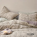 Mother Earth Floral Bedding Set / Pink Buttoned Ever Lasting
