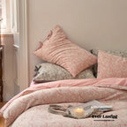 Mother Earth Floral Bedding Set / Pink Buttoned Ever Lasting