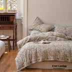 Mother Earth Floral Bedding Set / Pink Buttoned Ever Lasting