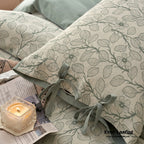 Mother Earth Floral Bedding Set / Pink Buttoned Ever Lasting