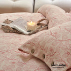 Mother Earth Floral Bedding Set / Pink Buttoned Ever Lasting