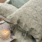 Mother Earth Floral Bedding Set / Pink Buttoned Ever Lasting