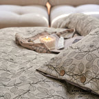 Mother Earth Floral Bedding Set / Pink Buttoned Ever Lasting
